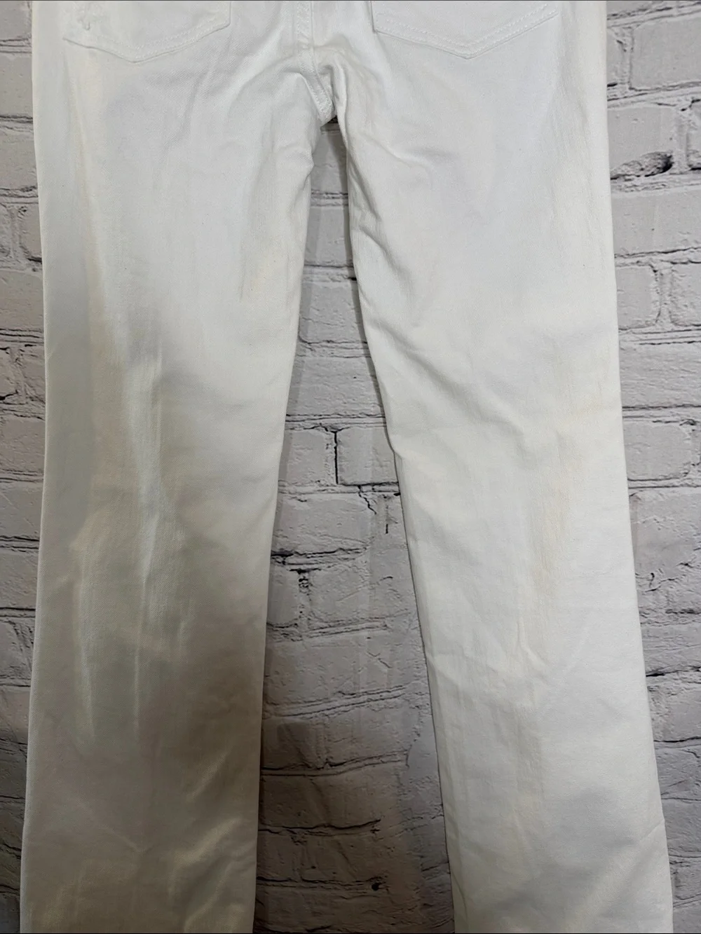 Tory Burch White Distressed Bootcut Jeans Size 27 Excellent Condition